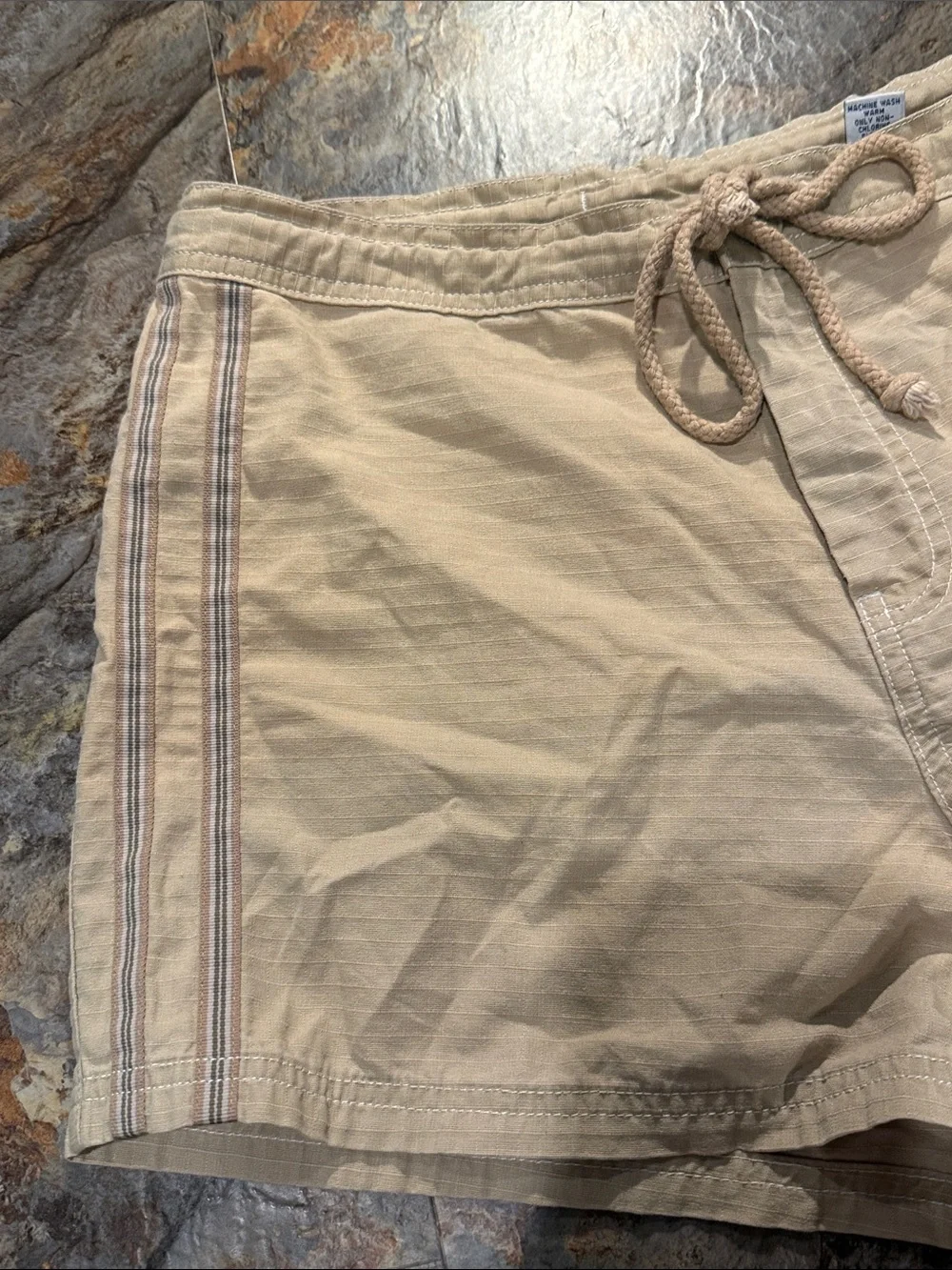 Casual Beige Drawstring Women’s Shorts size small